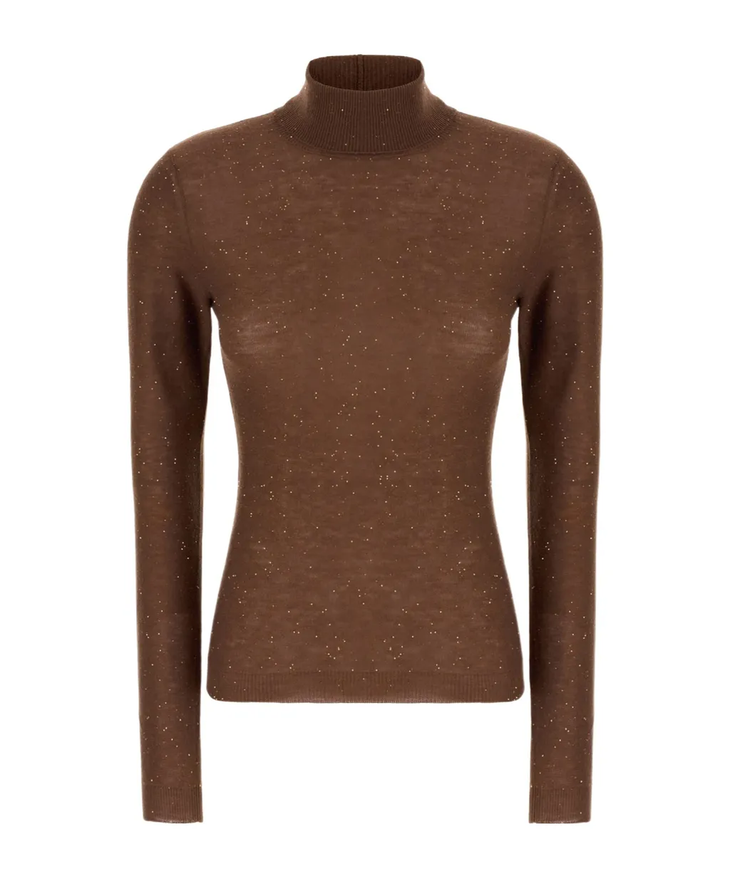 Sequin High Neck Jumper