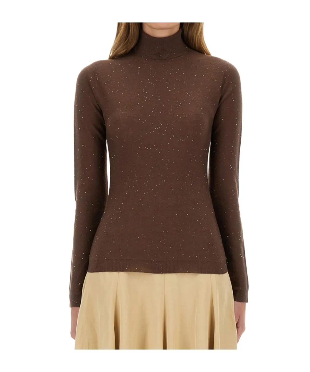 Sequin High Neck Jumper
