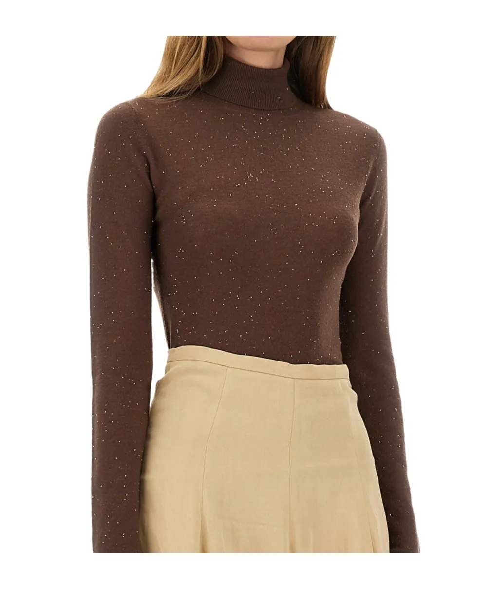 Sequin High Neck Jumper