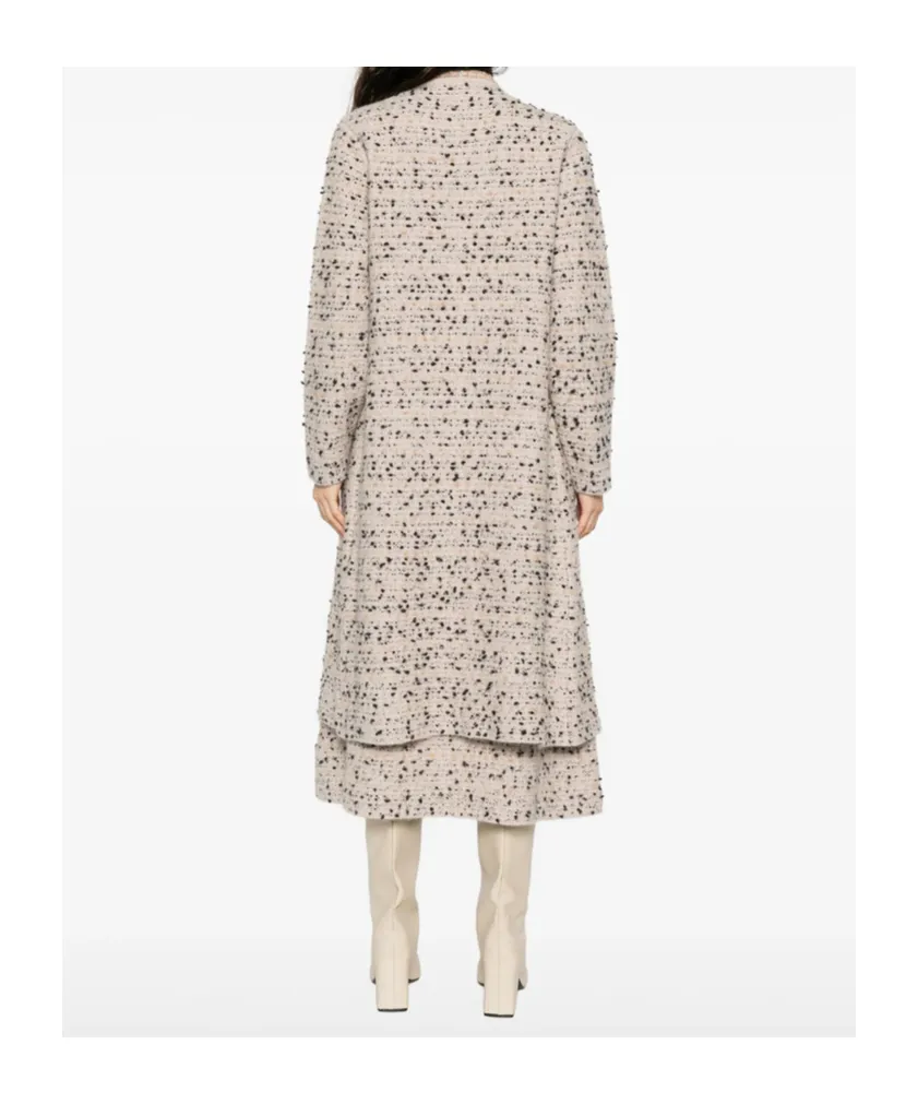 Long Sleeved Tweed Coat