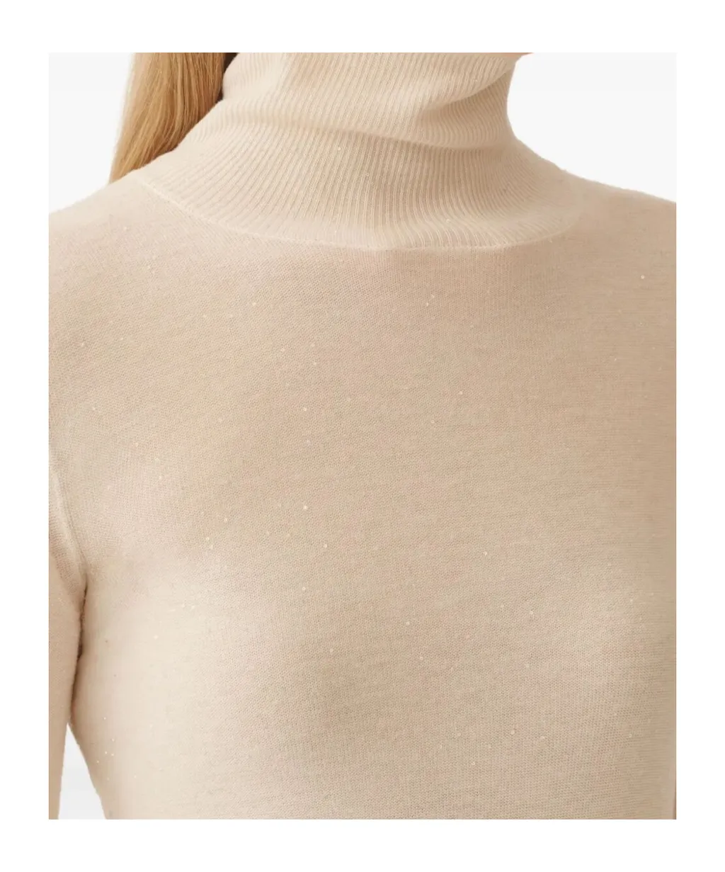 Sequin High Neck Jumper