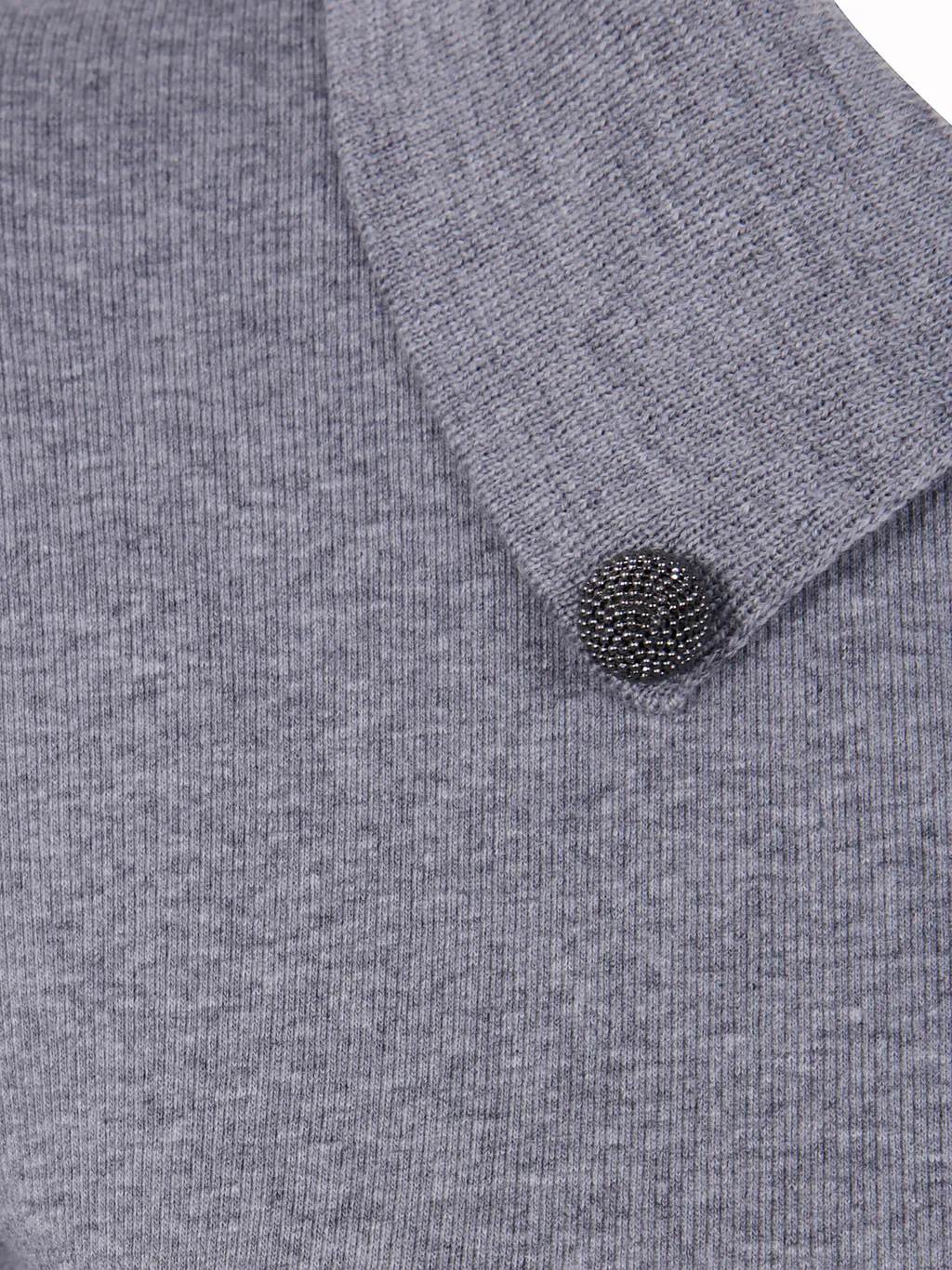 Short Sleeve T-Shirt With Knit Collar And Pins