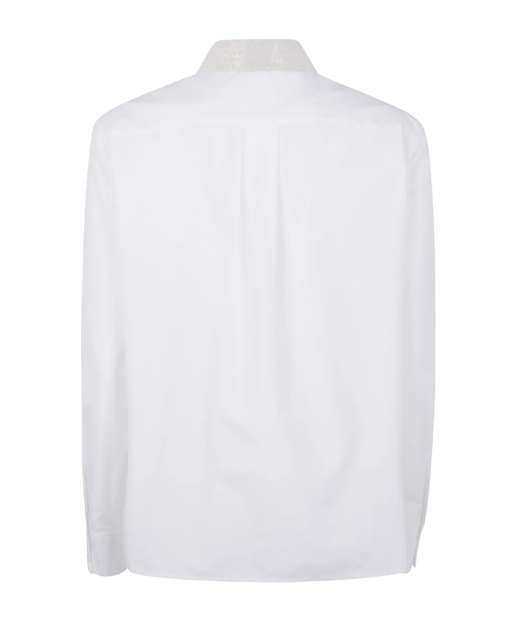 Embellished-Collar Shirt