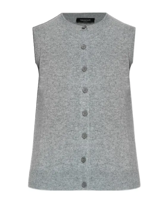 Sleeveless Cardigan Sweater