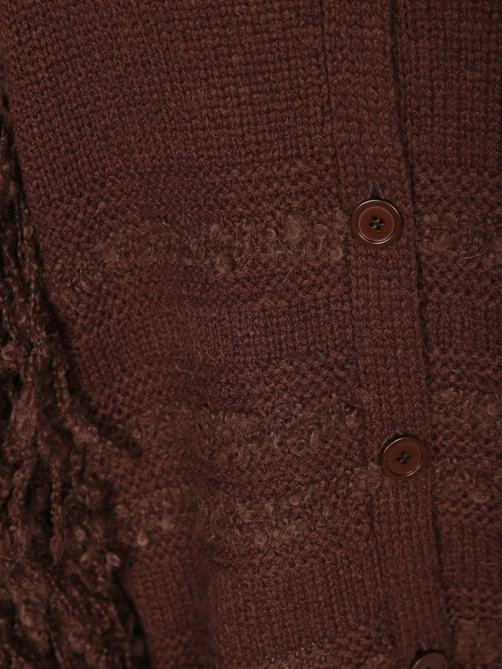 Bouclé Fringed Cardigan