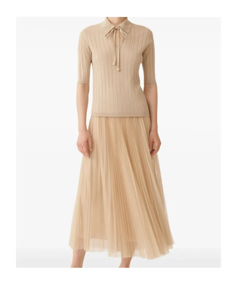 Ribbed V-Neck Knitwear