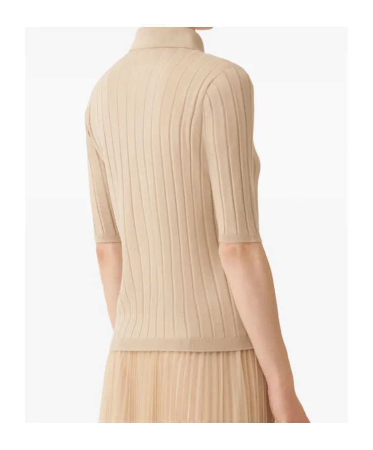 Ribbed V-Neck Knitwear