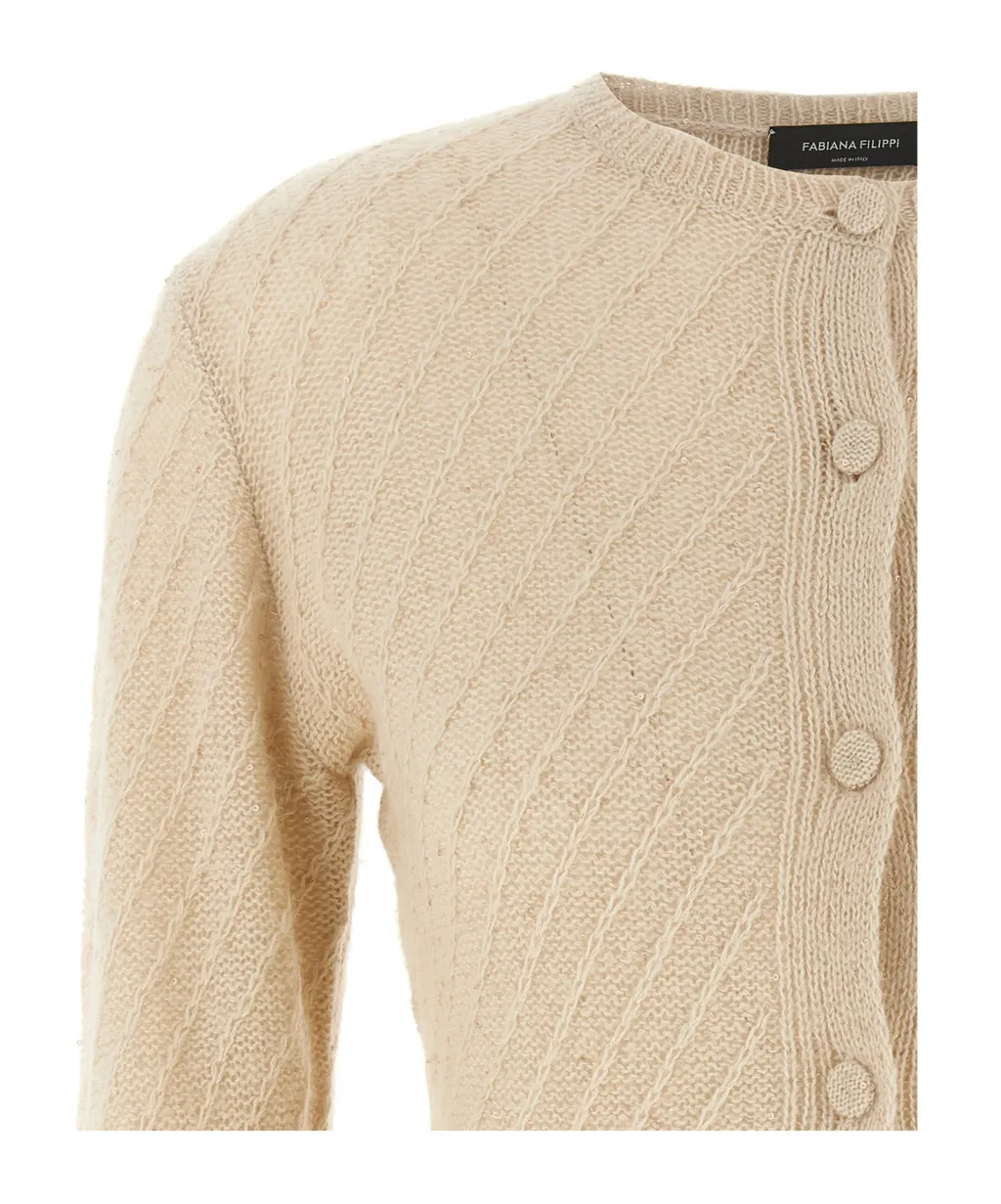 Stripped-Knit Cardigan
