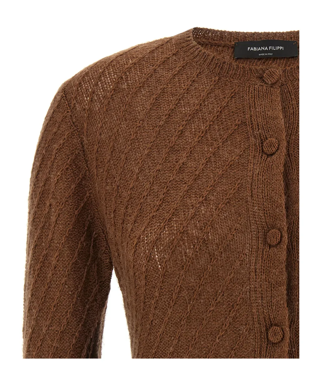 Sequin Crochet Cardigan
