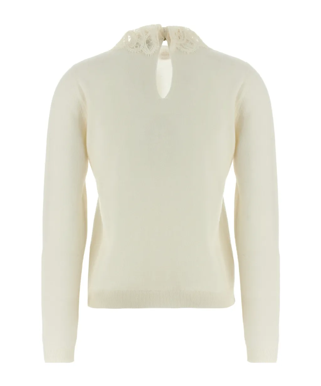 Lace Neck Sweater