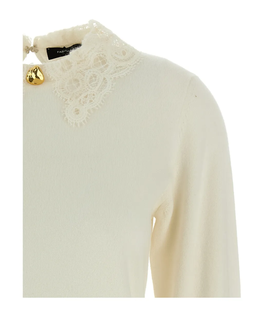 Lace Neck Sweater