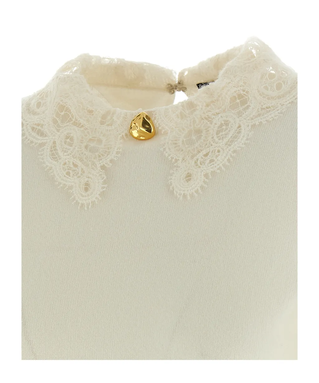 Lace Neck Sweater