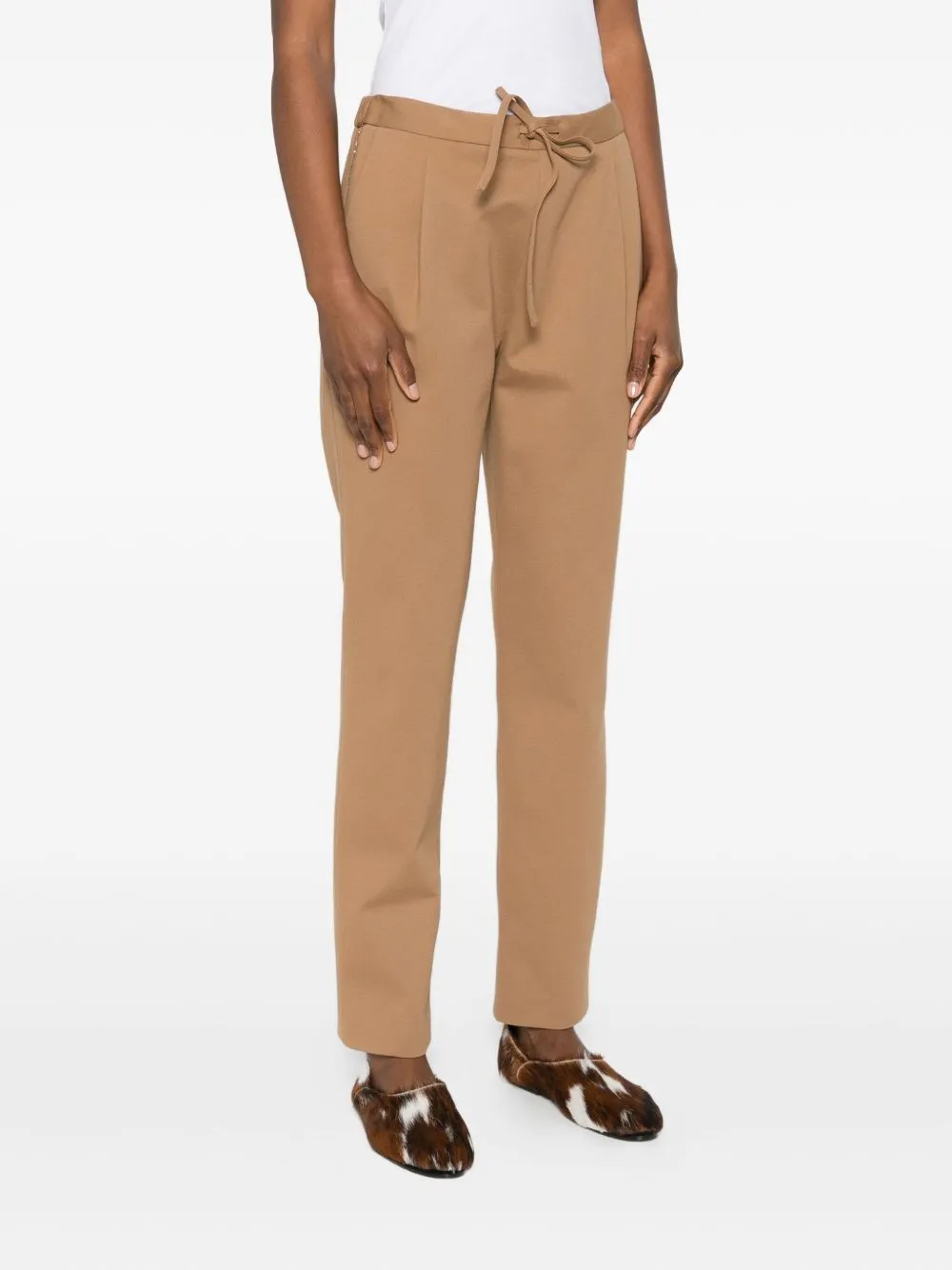 Pleated Drawstring Trousers