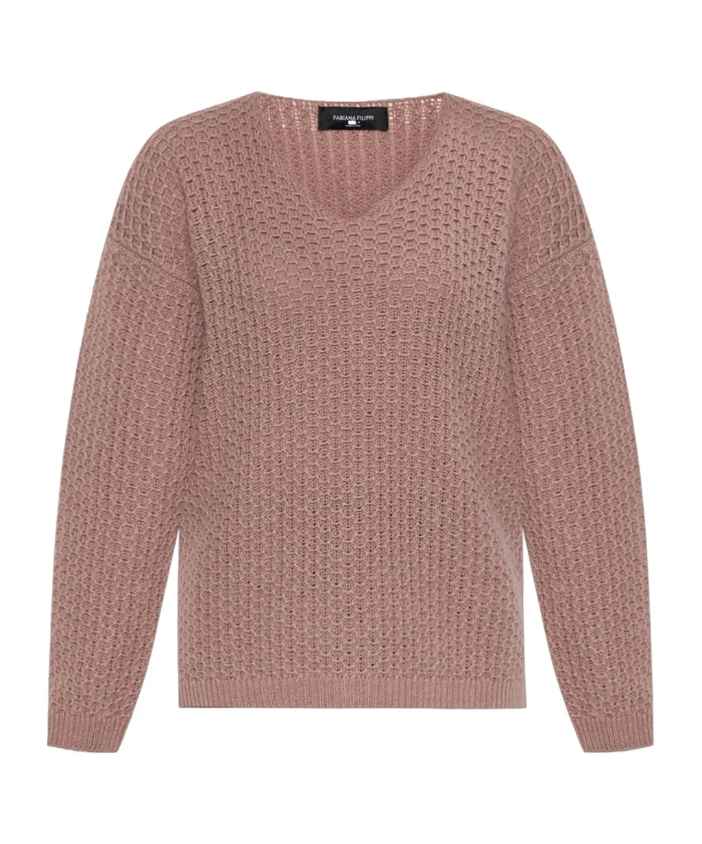 V-Neck Long-Sleeved Sweater
