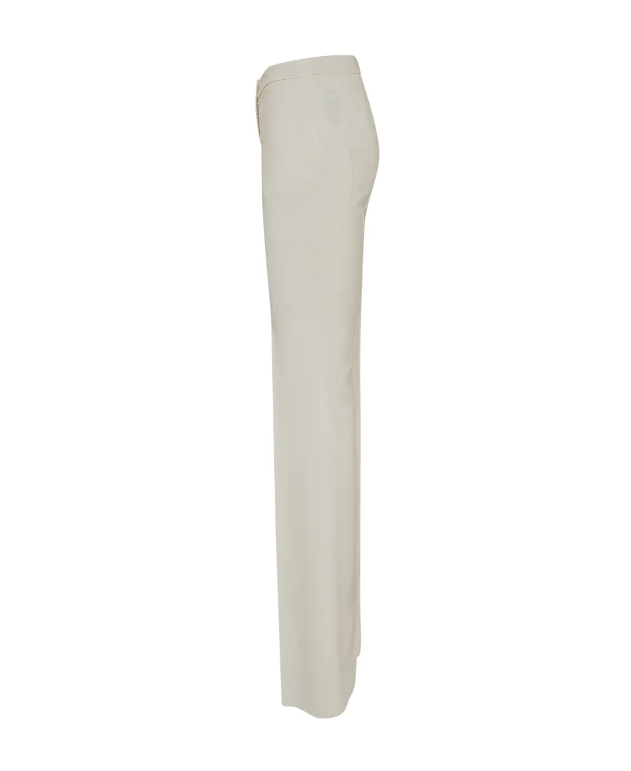 Mid-Waisted Straight-Leg Trousers