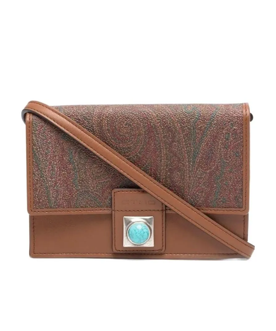 Crown Me Paisley-Print Crossbody Bag