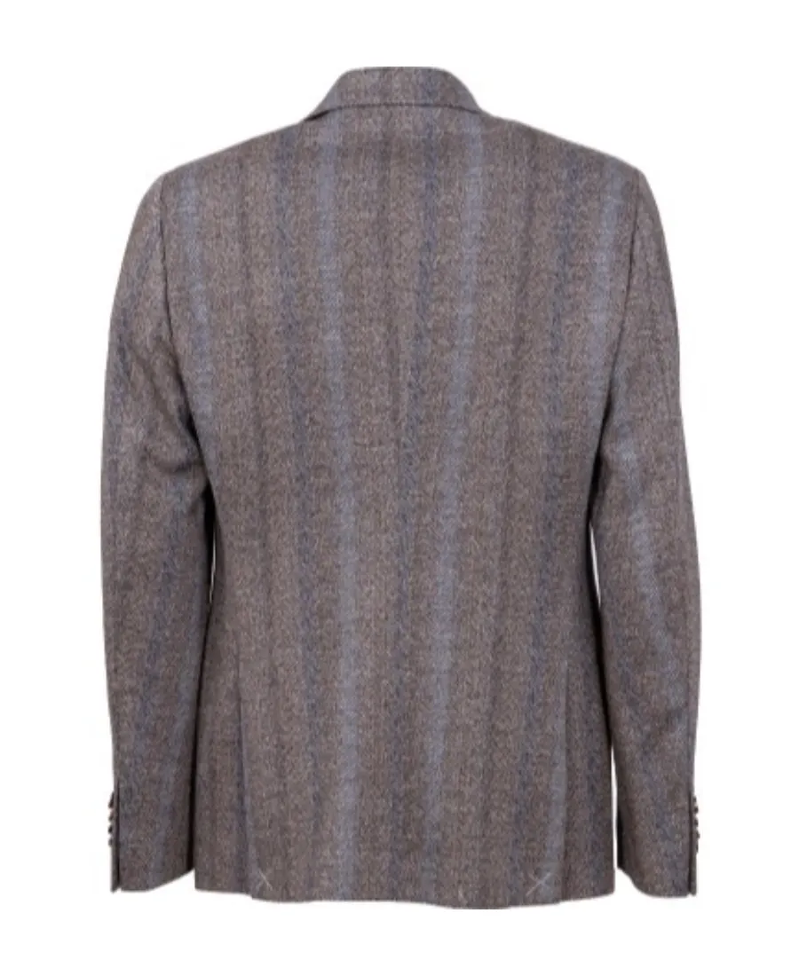Single-Breasted Striped Blazer