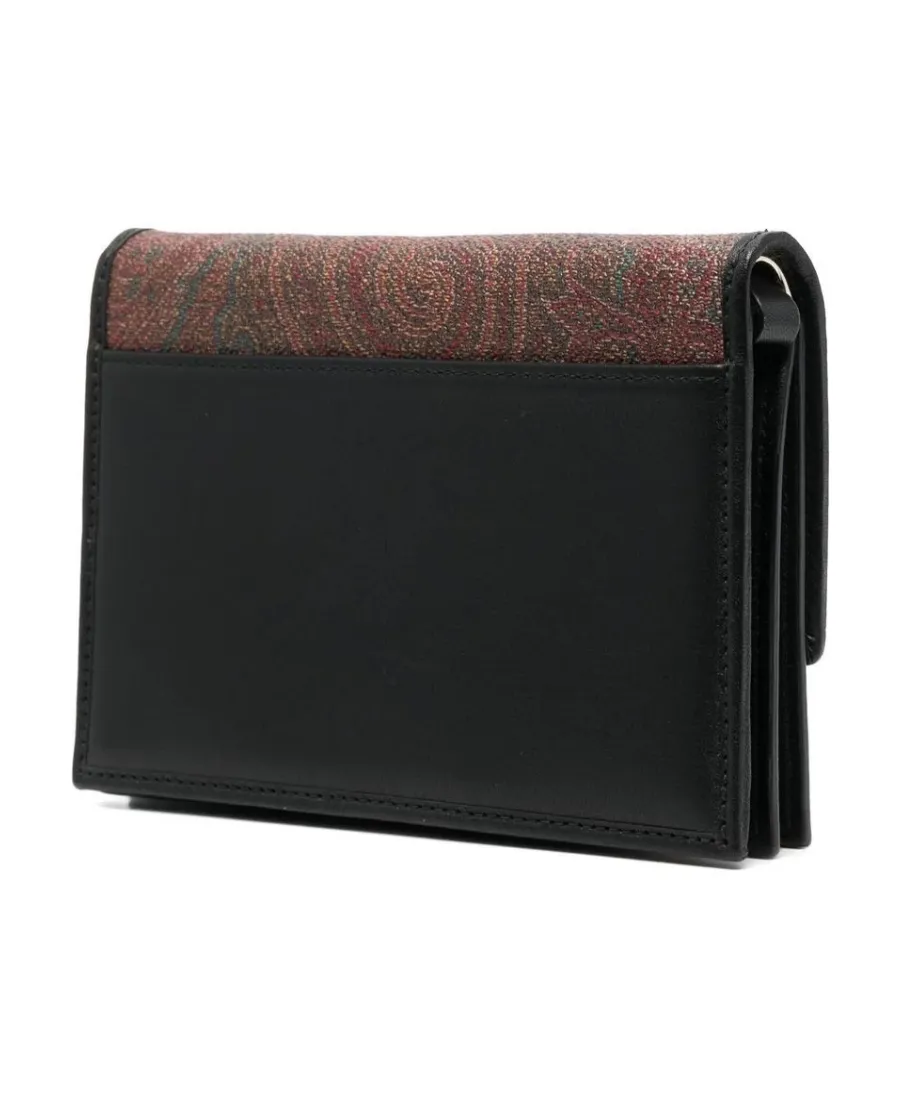 Paisley-Print Coated Crossbody Bag