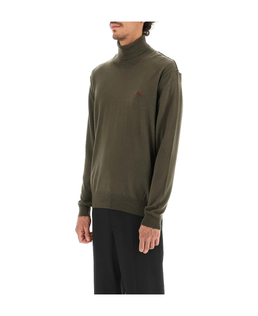 Logo-Embroidered Roll-Neck Jumper