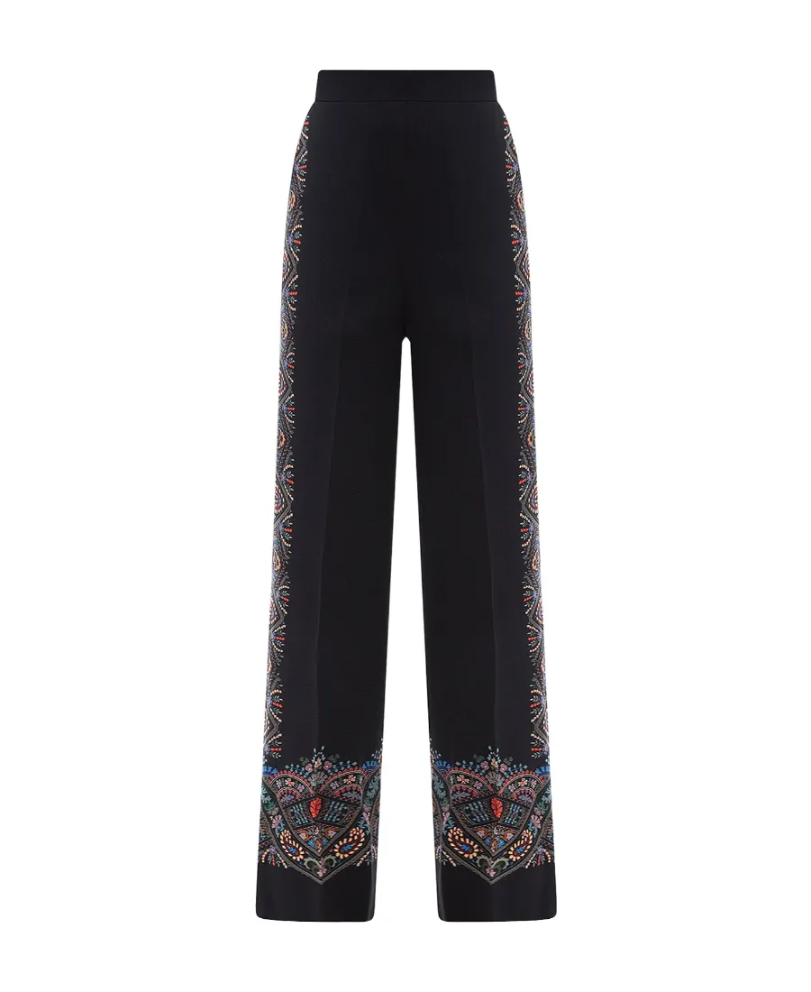 Floral Printed High Waist Palazzo Trousers