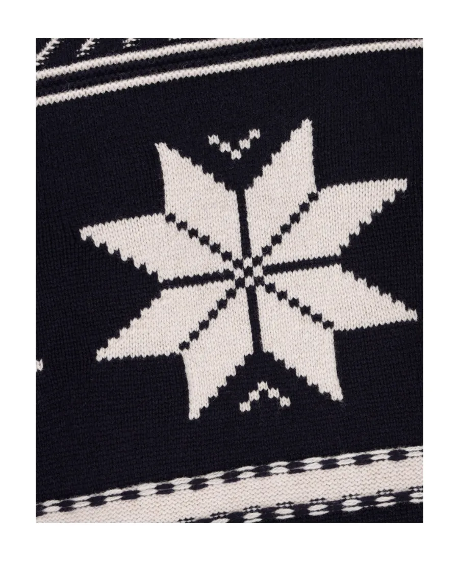 Graphic Intarsia Knitted Crewneck Jumper