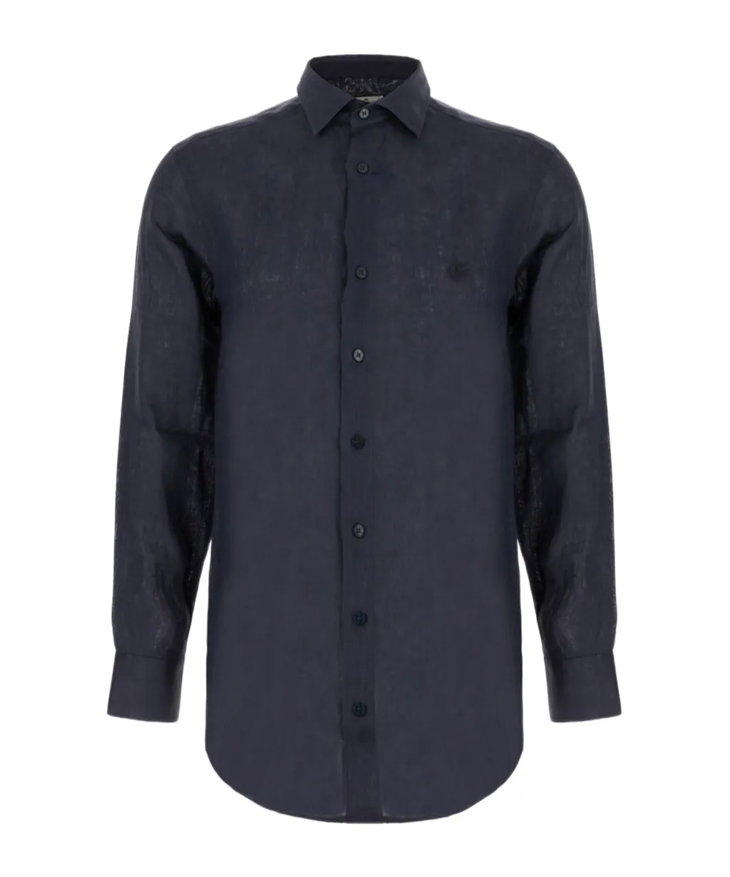 Logo Embroidered Long Sleeved Shirt