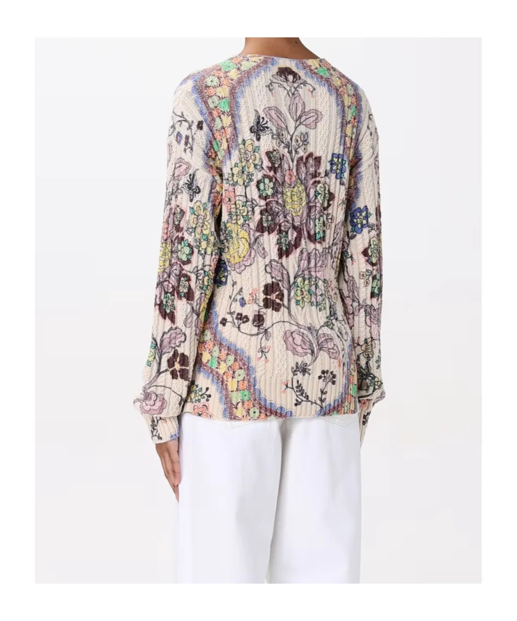 Floral-Print Sweater