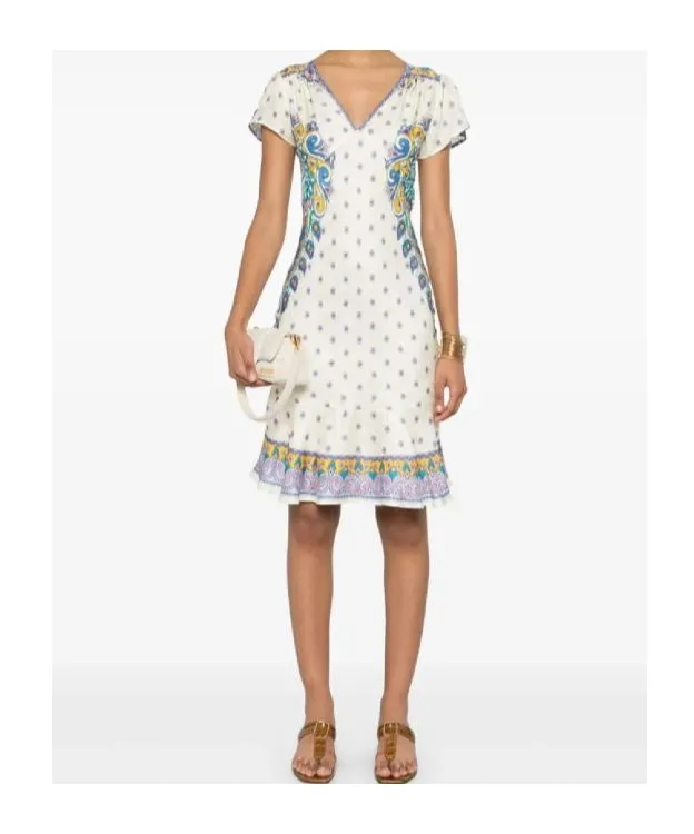 Paisley Printed Mini Dress
