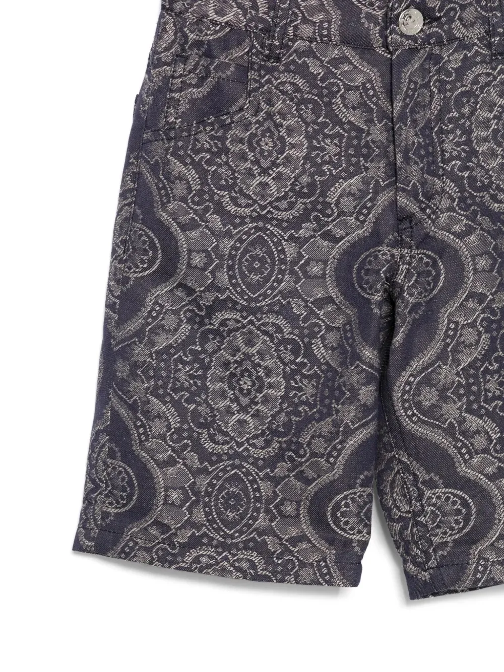 Patterned-Jacquard Shorts
