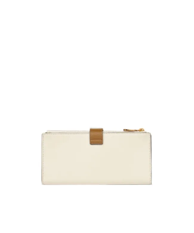 Leather Wallet With Pegaso Button