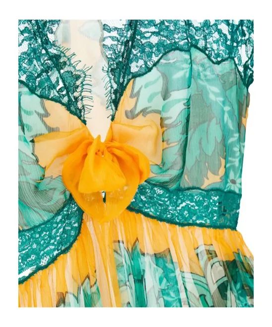 V-Neck Printed Maxi Dress