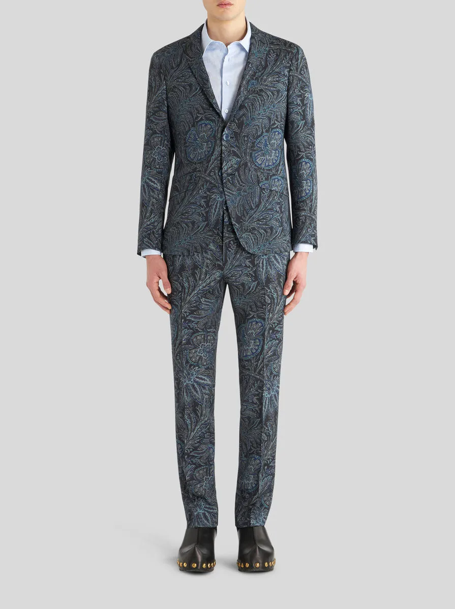 V-Neck Floral Printed Blazer