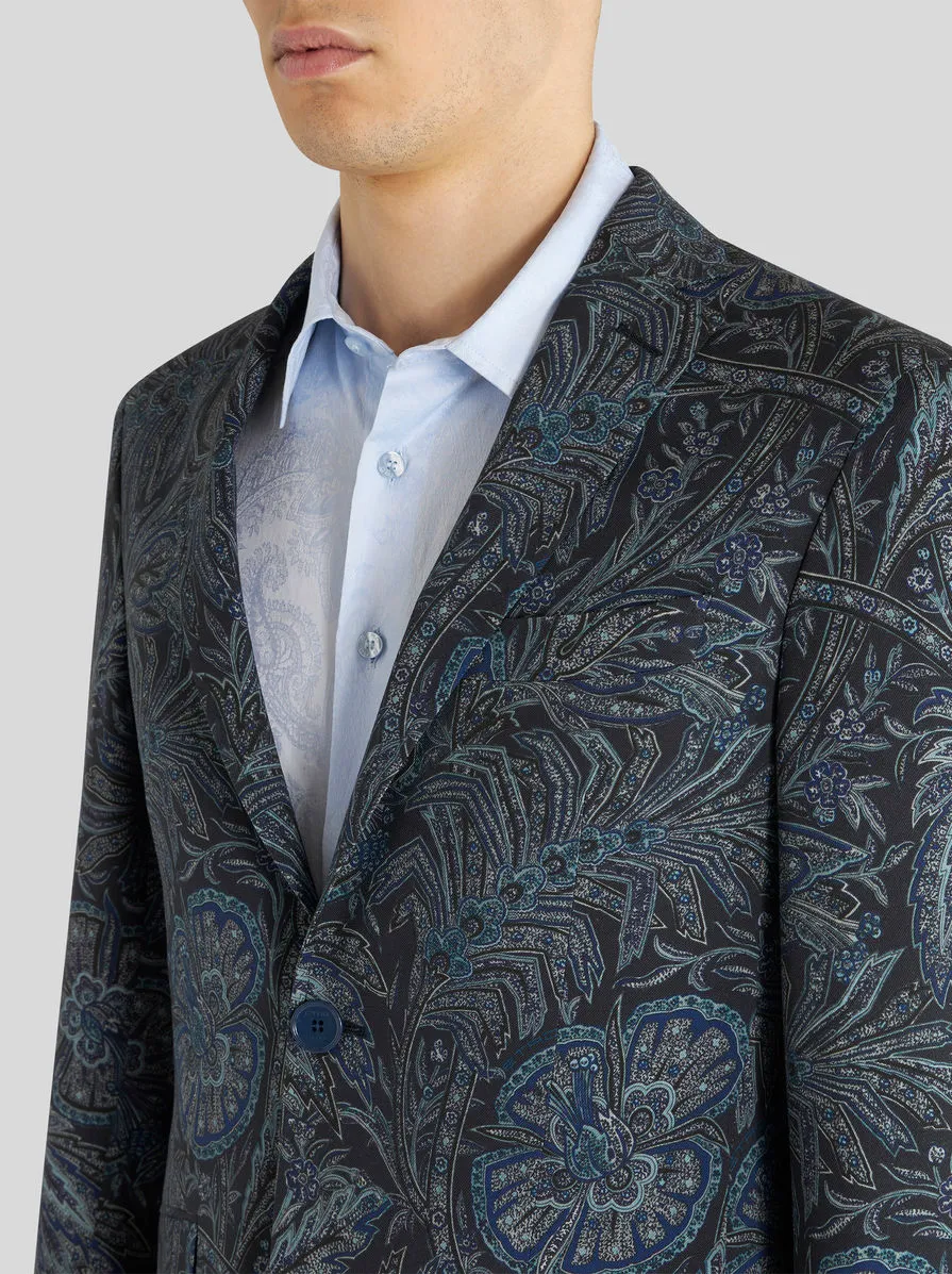 V-Neck Floral Printed Blazer