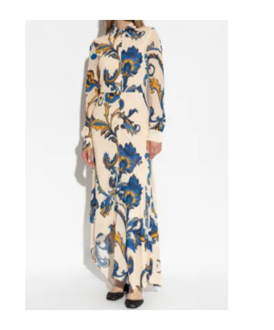 Floral Printed Midi Shirt Dress