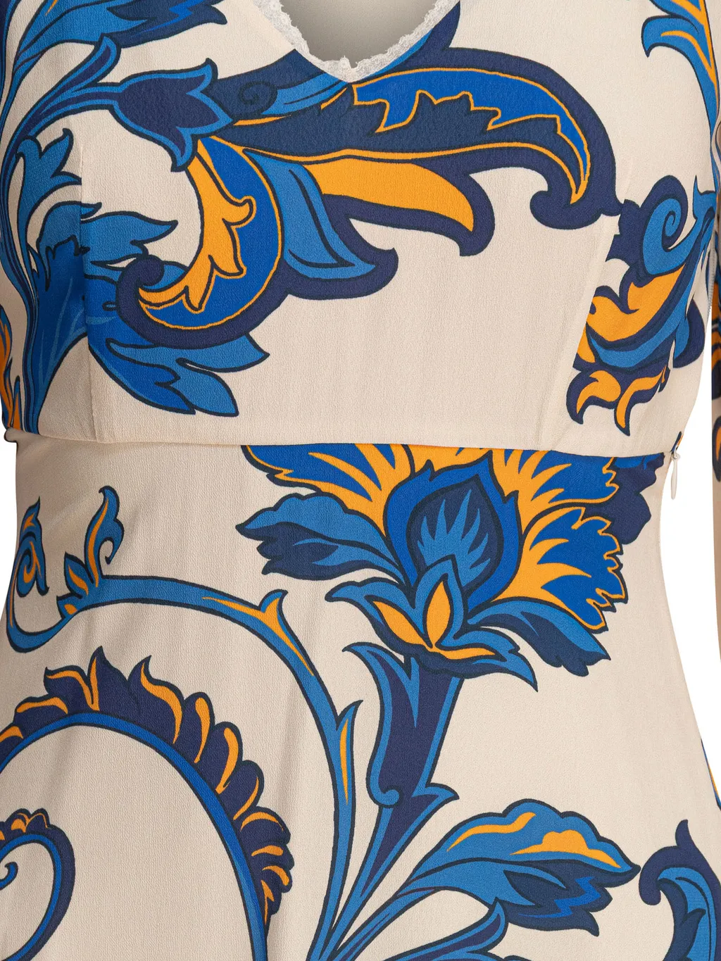 Paisley Printed V-Neck Midi Dress