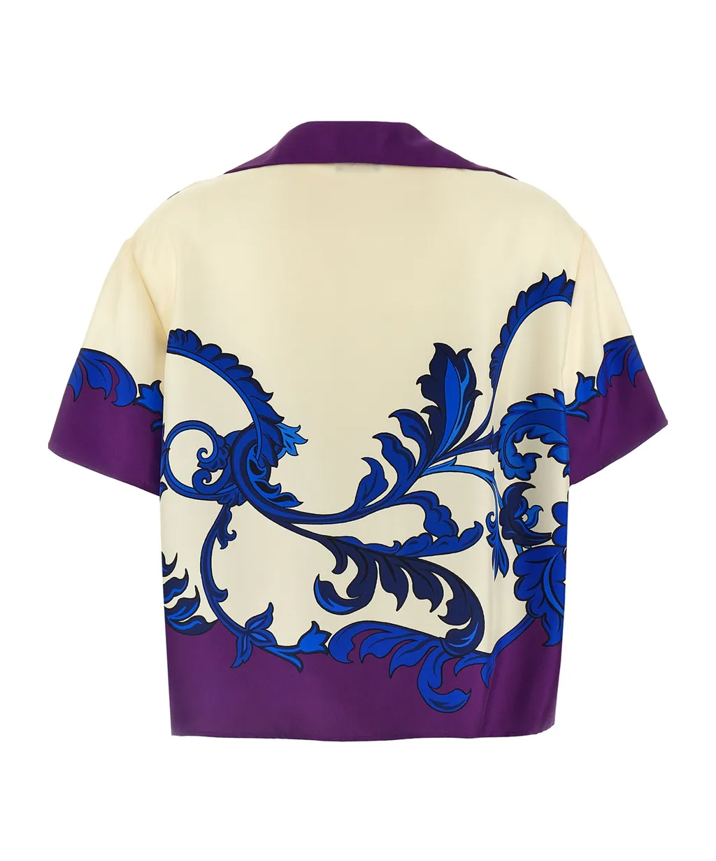 Short Sleeved Paisley Maxi Blouse
