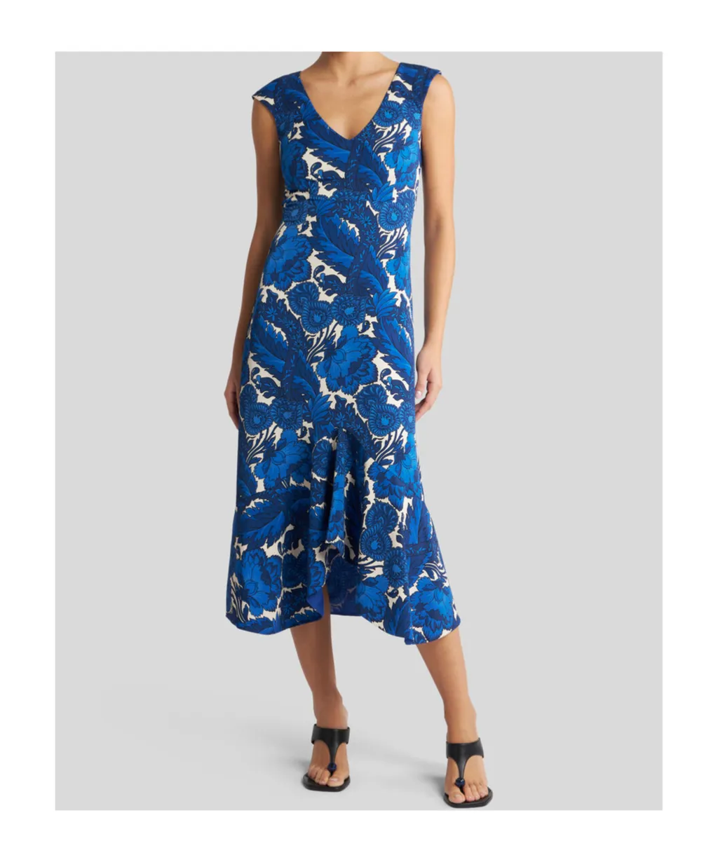 Maxi Floral Print Midi Dress