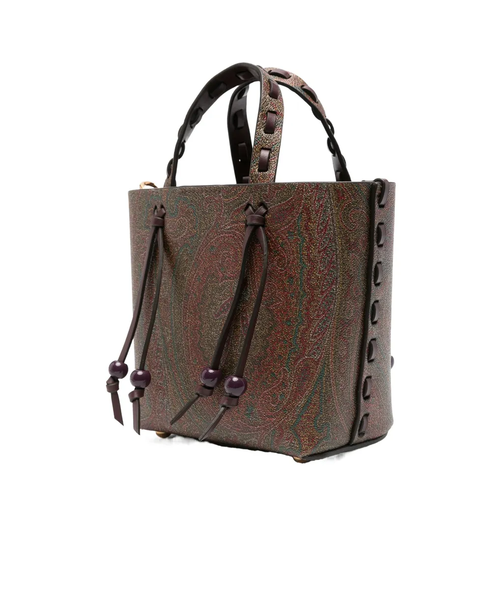 Paisley-Print Mini Tote Bag