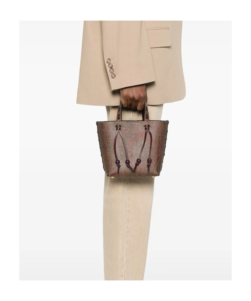 Paisley-Print Mini Tote Bag
