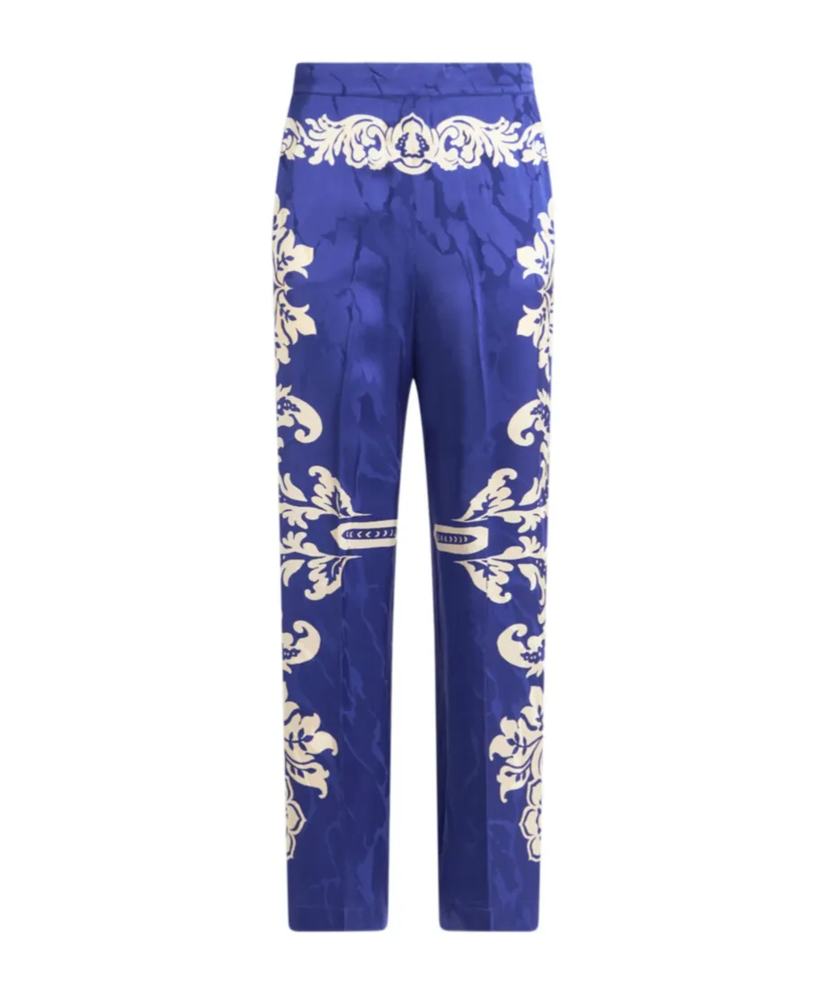 Floral Printed Straight-Leg Trousers