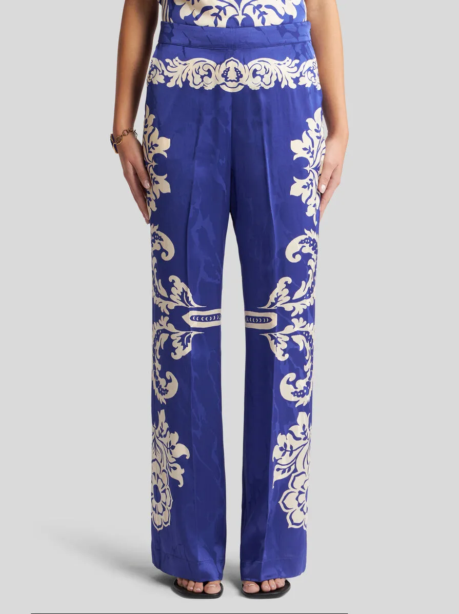 Floral Printed Straight-Leg Trousers