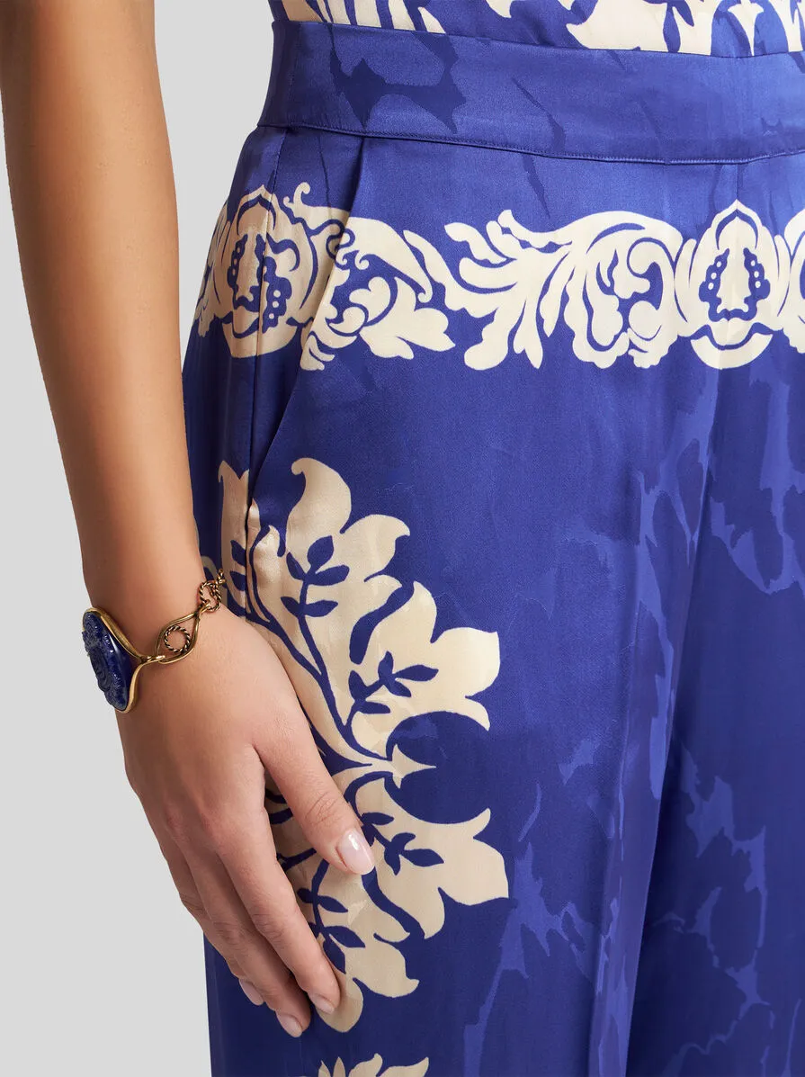 Floral Printed Straight-Leg Trousers