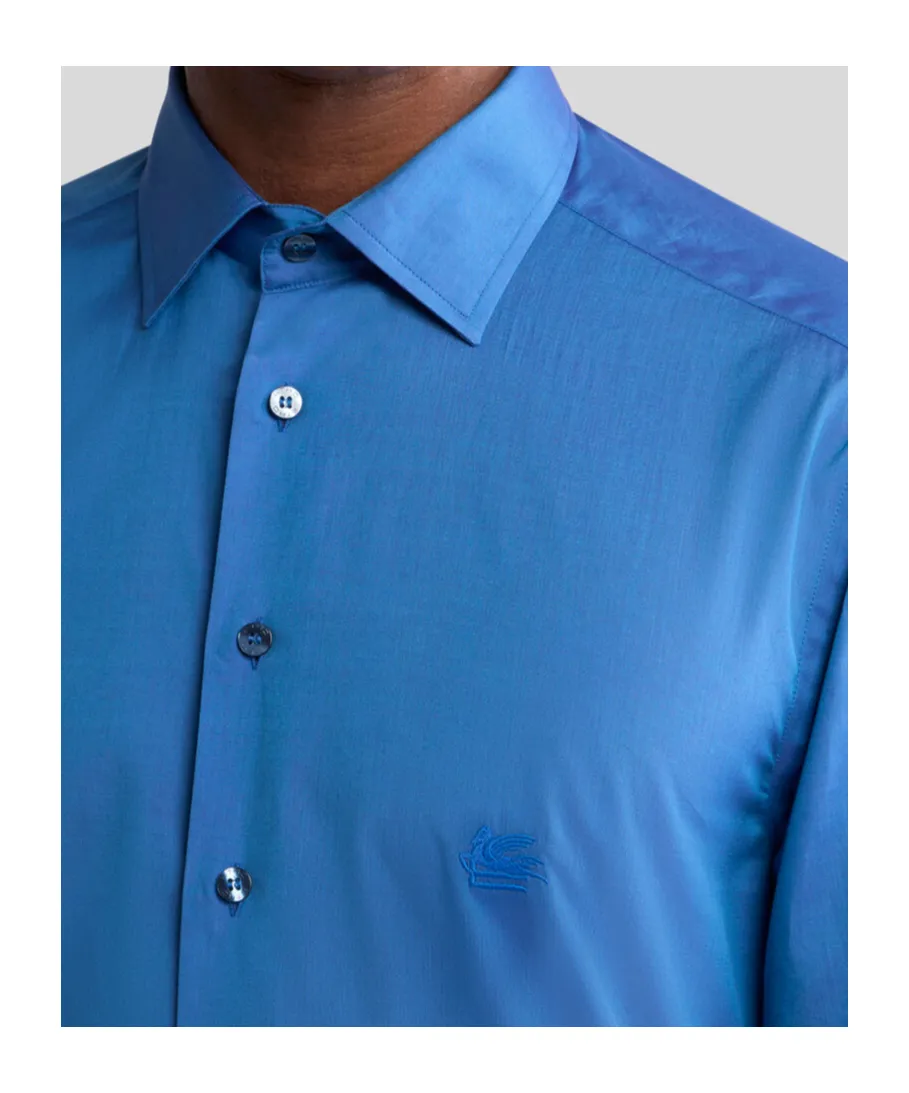 Logo Embroidered Long-Sleeved Shirt