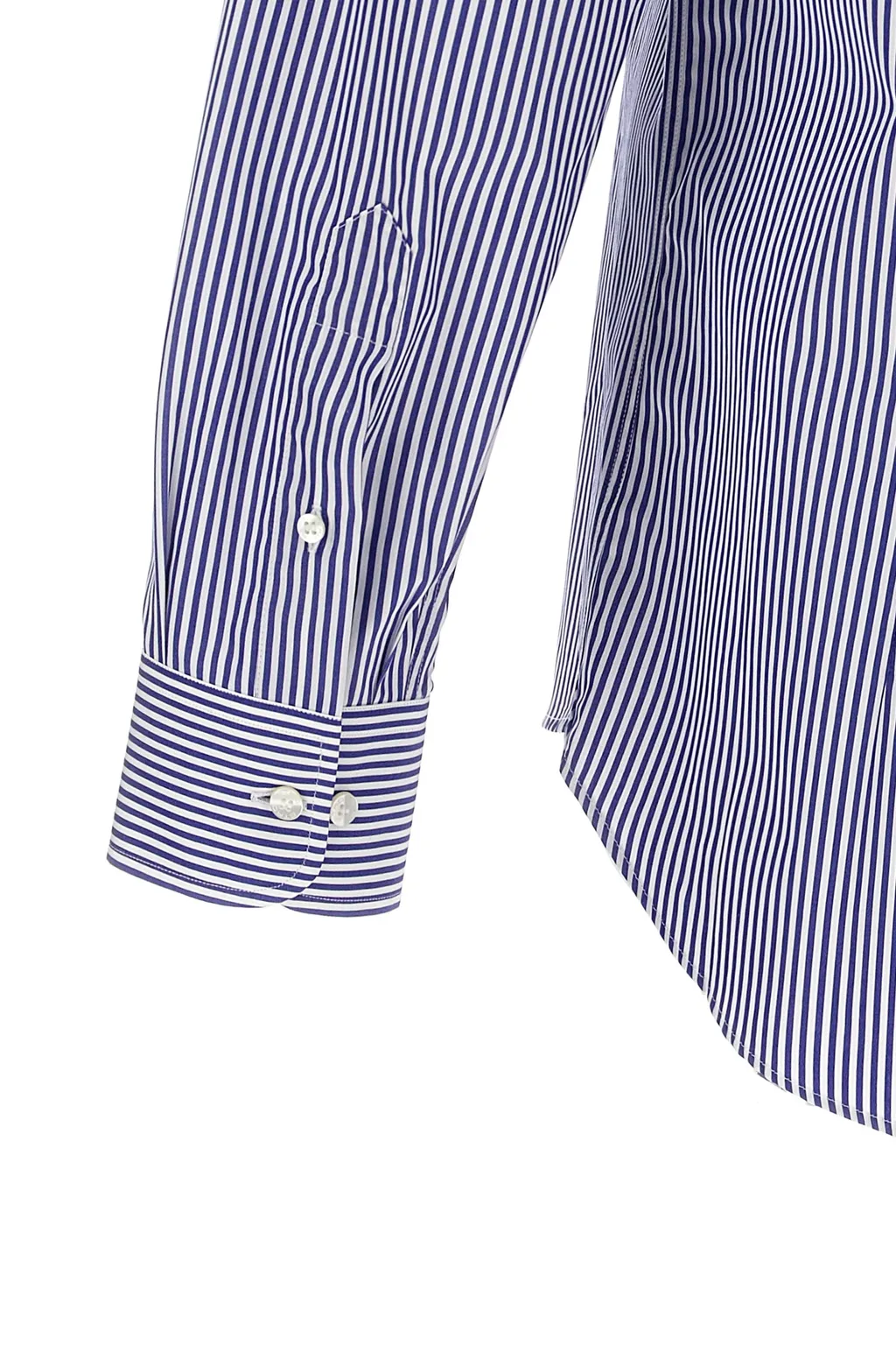 Logo Embroidered Striped Shirt