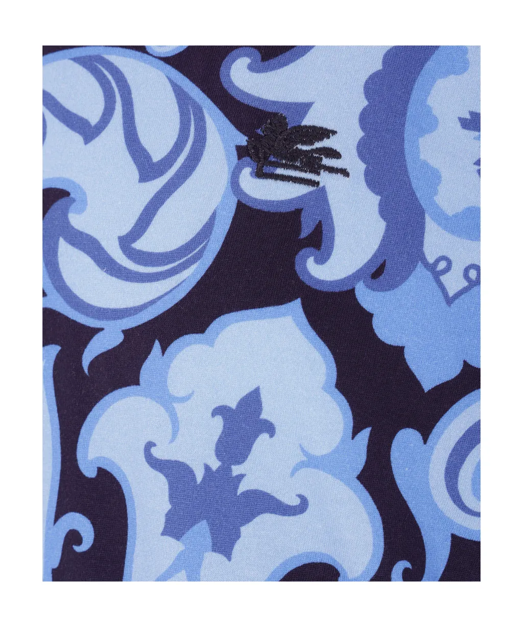 Paisley Printed Crewneck T-Shirt