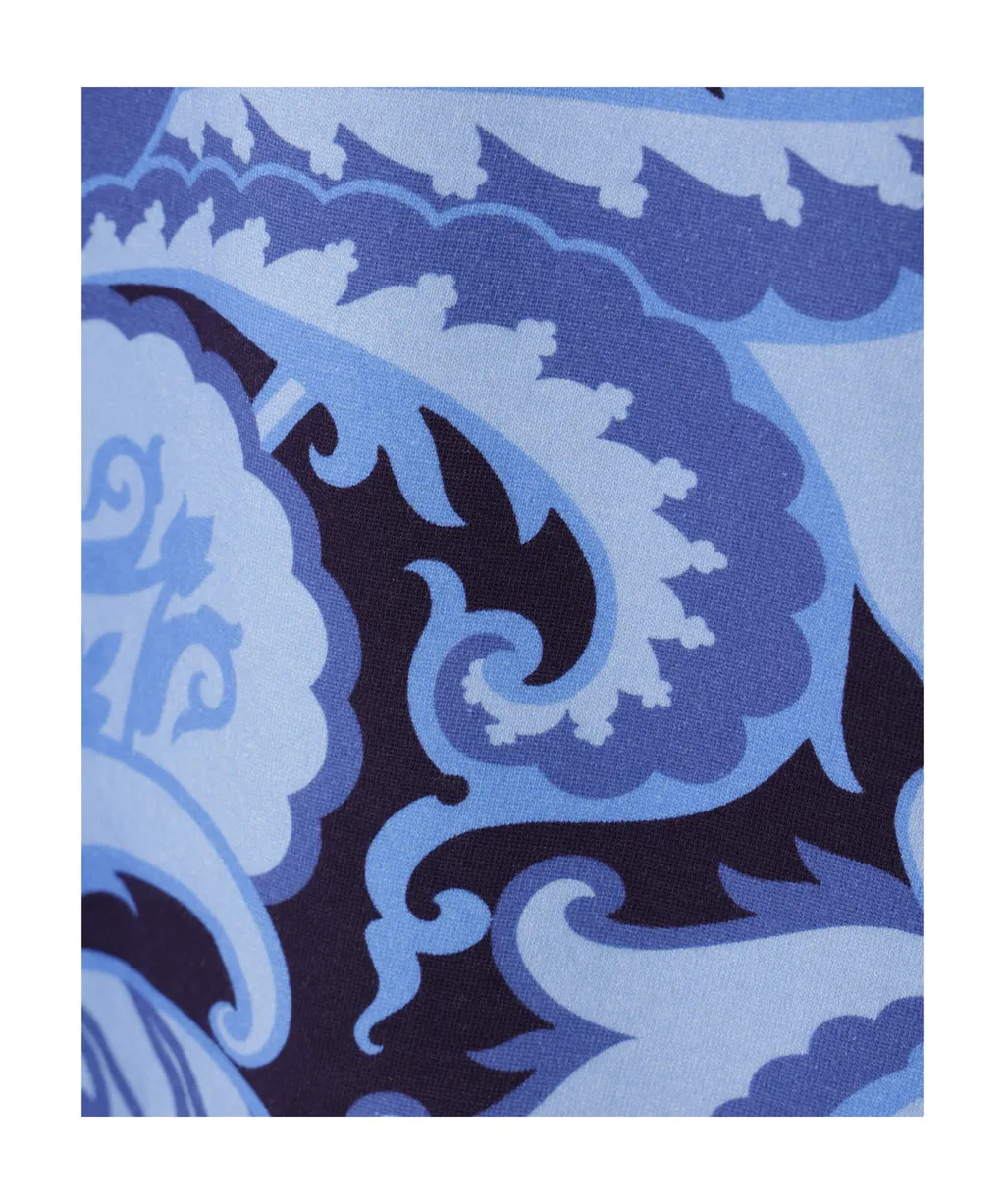 Paisley Printed Crewneck T-Shirt