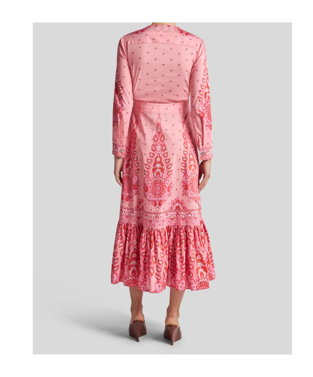 Printed Poplin Midi Dress