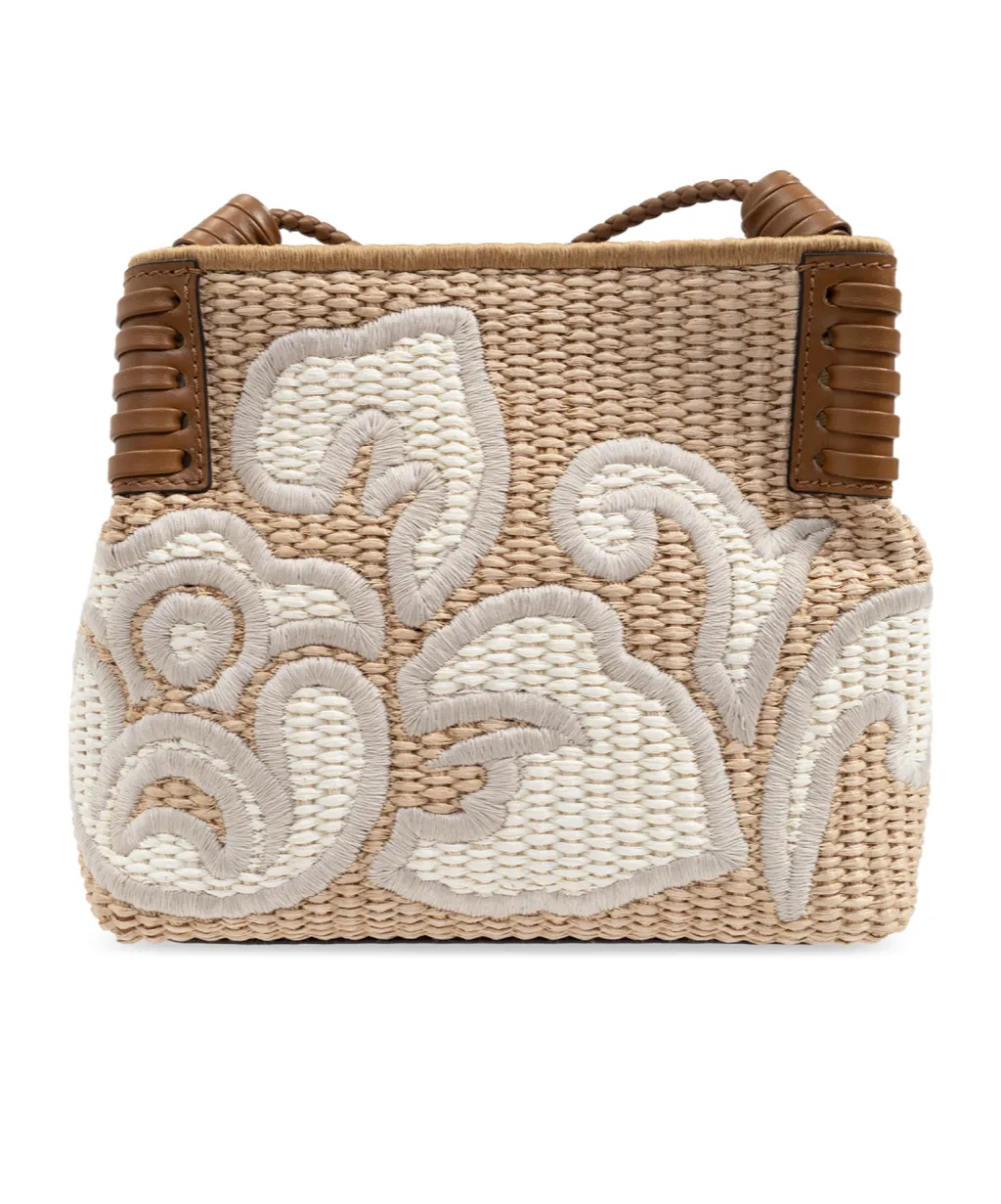 Logo Embroidered Interwoven Crossbody Bag