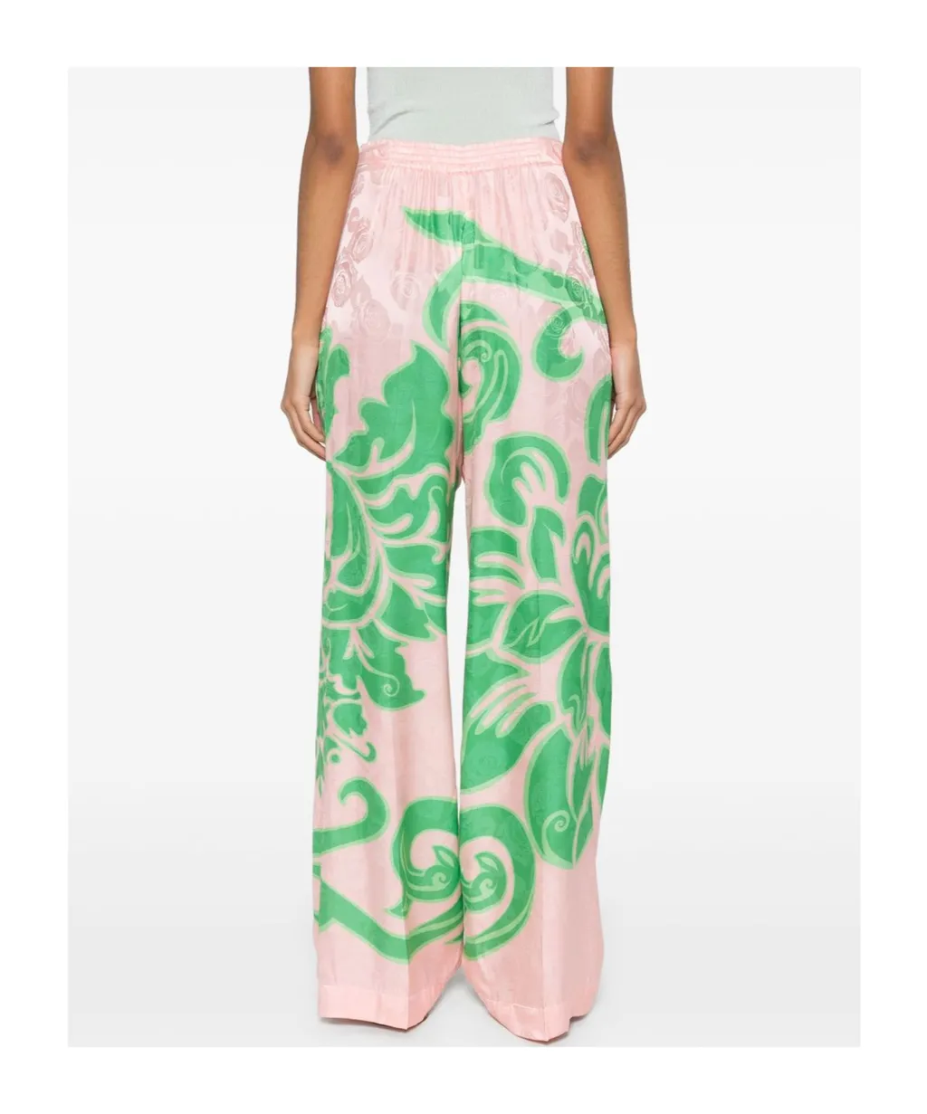 Rose Jacquard Pressed Crease Trousers