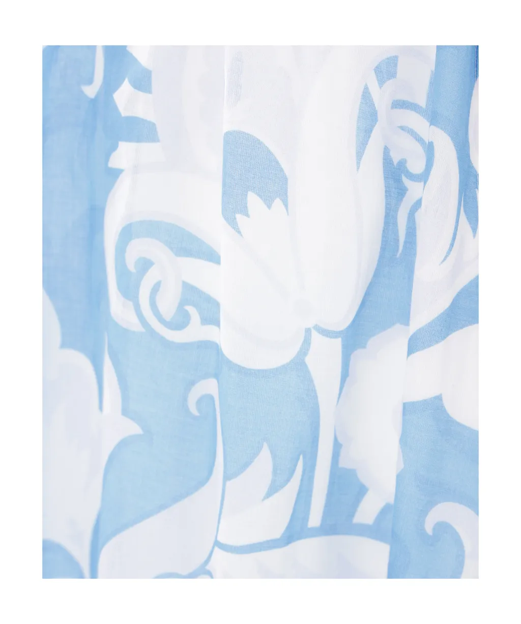 Floral Printed Elastic Waist Midi Skirt